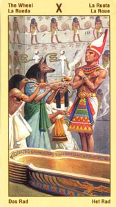 Het rad van fortuin (Ramses Tarot Of Eternity-deck)
